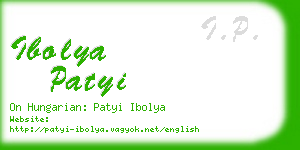 ibolya patyi business card